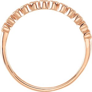 14K Rose 1/6 CTW Natural Diamond Anniversary Band - BN & CO JEWELRY