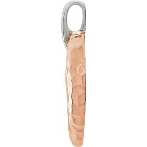 14K Rose/White 25.3x20.84 mm Hammered Heart Pendant - BN & CO JEWELRY