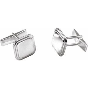 Posh MommyÂ® Engravable Square Cuff Links - BN & CO JEWELRY