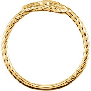 14K Yellow .025 CT Natural Diamond Rope Knot Ring - BN & CO JEWELRY