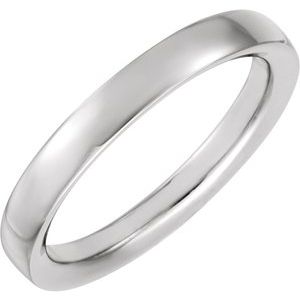 14K White 4 mm Flat Inside Band Size 6.5 - BN & CO JEWELRY