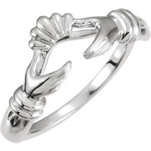 14K White Claddagh Wrap-Style Ring Enhancer - BN & CO JEWELRY