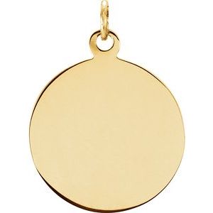 14K Yellow 22 mm Round Sacred Heart of Jesus Medal - BN & CO JEWELRY