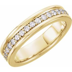 14K Yellow 3/4 CTW Natural Diamond Eternity Band Size 11 - BN & CO JEWELRY