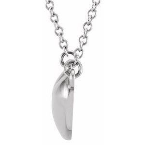 14K White .01 CTW Natural Diamond Heart 16.5" Necklace - BN & CO JEWELRY