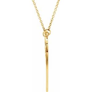 14K Yellow "Mom" Heart 17" Necklace - BN & CO JEWELRY