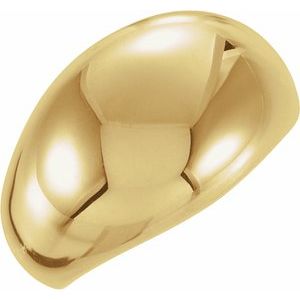 14K Yellow 14 mm Dome Ring - BN & CO JEWELRY