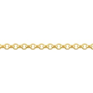 14K Yellow 2.5 mm Hollow Diamond-Cut Rolo 16" Chain - BN & CO JEWELRY