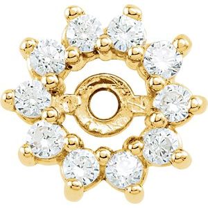 14K Yellow 1/4 CTW Diamond Earring Jackets - BN & CO JEWELRY