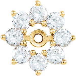 14K Yellow 3/4 CTW Natural Diamond Earring Jackets - BN & CO JEWELRY