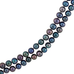 8-8.5 mm Cultured Black Freshwater Pearl 72" Rope Necklace - BN & CO JEWELRY