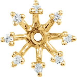 14K Yellow 1/6 CTW Natural Diamond Earring Jackets with 6.6 mm ID - BN & CO JEWELRY