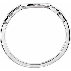 14K White Band for 5.2 mm Round Engagement Ring - BN & CO JEWELRY