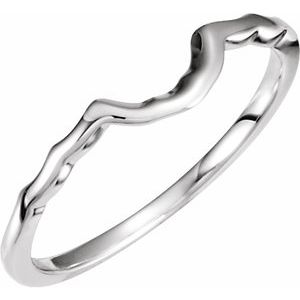 14K White Band for 5.2 mm Round Engagement Ring - BN & CO JEWELRY