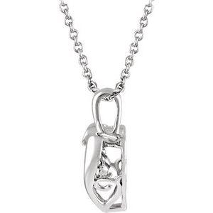Sterling Silver MystaraÂ® 1/10 CTW Natural Diamond Heart 18" Necklace - BN & CO JEWELRY