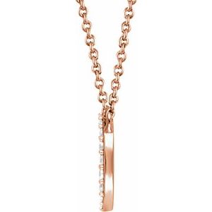 14K Rose 1/3 CTW Natural Diamond Cluster 16-18" Necklace - BN & CO JEWELRY