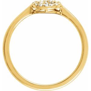 14K Yellow 1/5 CTW Natural Diamond Cluster Ring - BN & CO JEWELRY