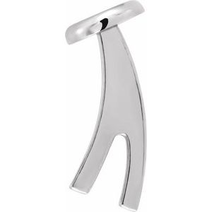 14K White 12.5x6.25 mm Oval Cuff Link Back - BN & CO JEWELRY