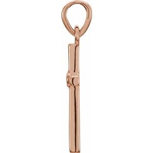 14K Rose .01 CT Natural Diamond Cross Pendant - BN & CO JEWELRY