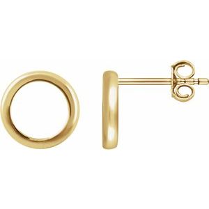14K Yellow Circle Earrings - BN & CO JEWELRY