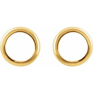 14K Yellow Circle Earrings - BN & CO JEWELRY