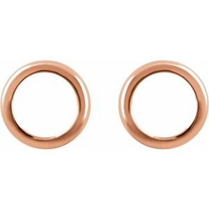 14K Rose Circle Earrings - BN & CO JEWELRY