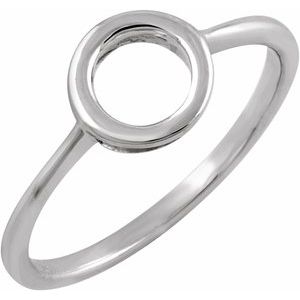 14K White 8 mm Circle Ring - BN & CO JEWELRY
