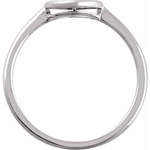 14K White 8 mm Circle Ring - BN & CO JEWELRY