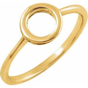 14K Yellow 8 mm Circle Ring - BN & CO JEWELRY