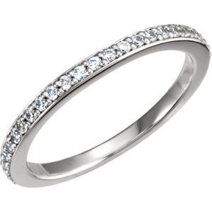 14K White 1/4 CTW Natural Diamond Band - BN & CO JEWELRY