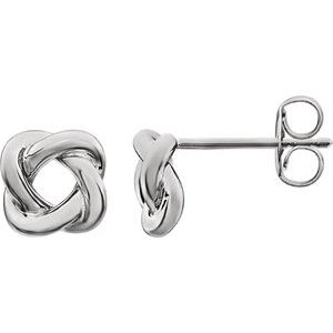Sterling Silver 7x7 mm Knot Earrings - BN & CO JEWELRY