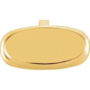 10K Yellow 12.5x6.25 mm Oval Cuff Link Back - BN & CO JEWELRY