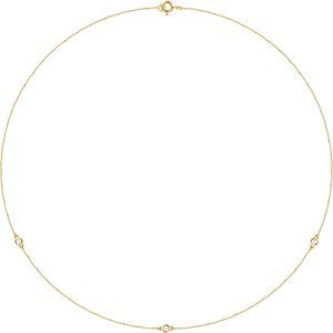 14K Yellow 1/5 CTW Lab-Grown Diamond 3-Station 18" Necklace - BN & CO JEWELRY