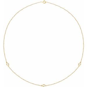 14K Yellow 1/3 CTW Natural Diamond 3-Station 18" Necklace - BN & CO JEWELRY