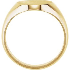 10K Yellow 12x10 mm Oval Signet Ring - BN & CO JEWELRY