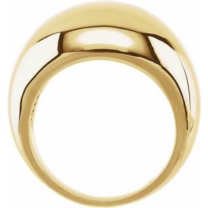 14K Yellow 14 mm Dome Ring - BN & CO JEWELRY