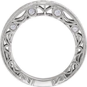 14K White 1/5 CTW Natural Diamond Matching Band - BN & CO JEWELRY