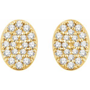 14K Yellow 1/6 CTW Natural Diamond Cluster Earrings - BN & CO JEWELRY