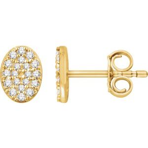 14K Yellow 1/6 CTW Natural Diamond Cluster Earrings - BN & CO JEWELRY