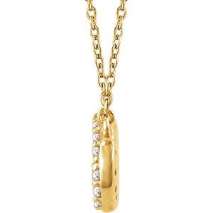 14K Yellow 1/5 CTW Natural Diamond Cluster 16-18" Necklace - BN & CO JEWELRY