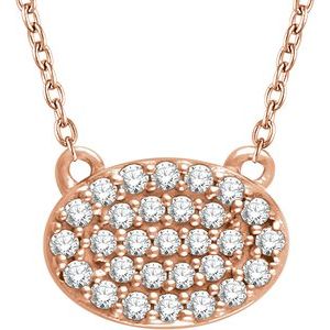 14K Rose 1/5 CTW Natural Diamond Cluster 16-18" Necklace - BN & CO JEWELRY