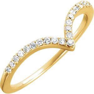 14K Yellow 1/6 CTW Diamond V Ring Size 7 - BN & CO JEWELRY