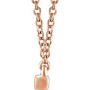 14K Rose 1/3 CTW Natural Diamond Bar 16-18" Necklace - BN & CO JEWELRY