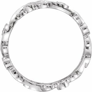 14K White 1/4 CTW Natural Diamond Eternity Band Size 6 - BN & CO JEWELRY