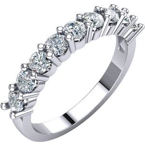 14K White 9/10 CTW Natural Diamond Anniversary Band - BN & CO JEWELRY