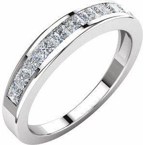 14K White 3/4 CTW Natural Diamond Anniversary Band - BN & CO JEWELRY