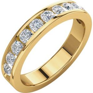 14K Yellow 3/4 CTW Natural Diamond Anniversary Band - BN & CO JEWELRY