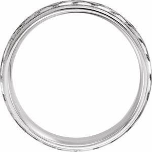 14K White 7 mm Woven-Design Band - BN & CO JEWELRY