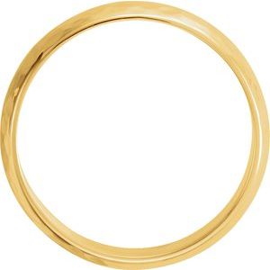 14K Yellow 6 mm Half Round Band with Hammered Texture Size 9.5 - BN & CO JEWELRY