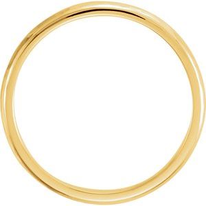 14K Yellow 2 mm Half Round Band with Hammered Texture Size 5 - BN & CO JEWELRY